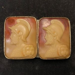 Vintage Roman Centurion Cameo Cuff Links
